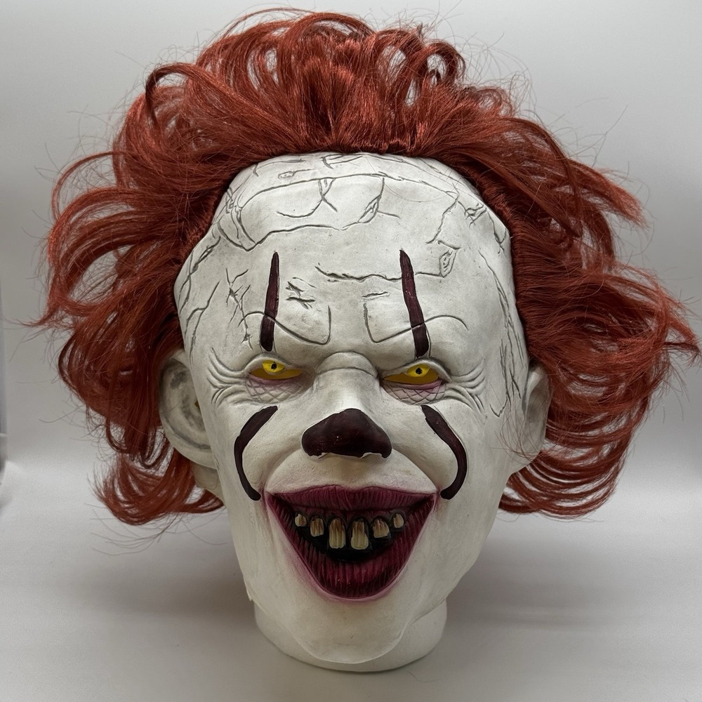 Pennywise IT Full Mask Evil Horror Cosplay Halloween Clown Costume Mask